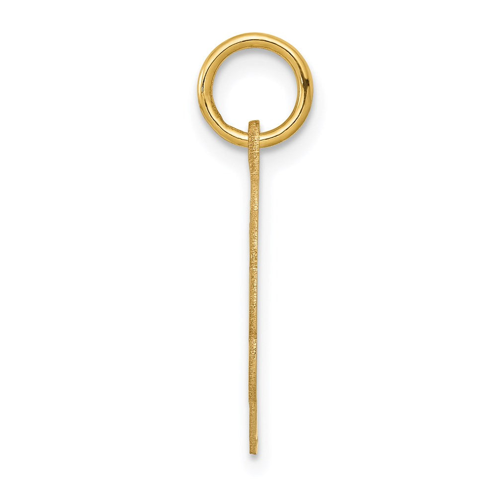 14k Yellow Gold Boy Head on .013 Gauge Scalloped Disc Engravable Charm Pendant Jewelry Gifts (Length 0.82" Width 0.59")