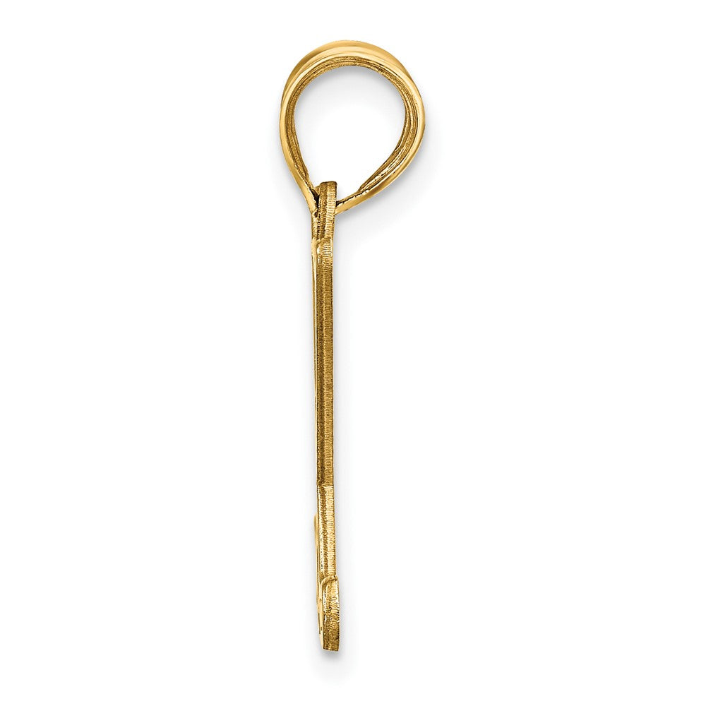925 Sterling Silver Gold plated HockeyEngravable Charm Pendant Jewelry Gifts (Length 0.7" Width 0.78")