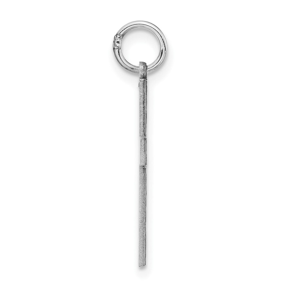 14k White Gold Laser Designed Crucifix CrossEngravable Charm Pendant Jewelry Gifts (Length 1.03" Width 0.52")