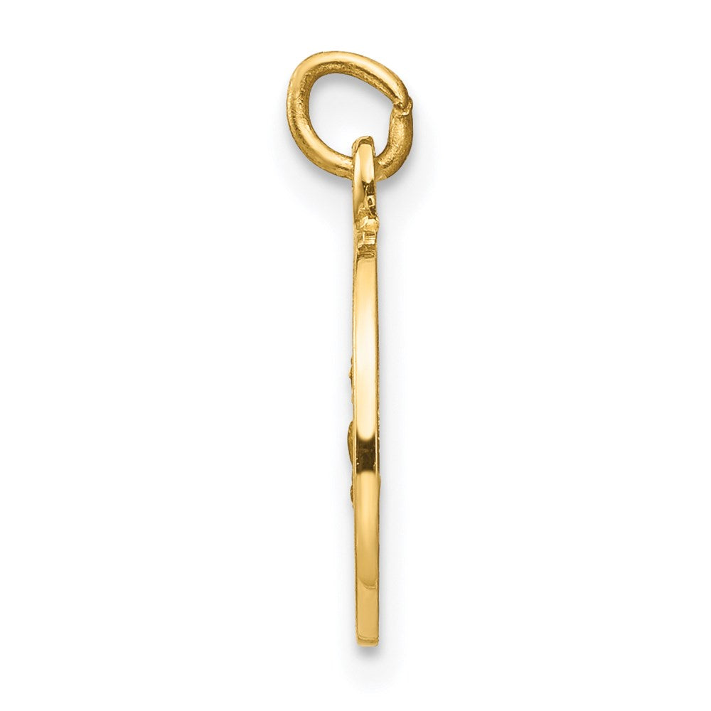 14k Yellow Gold Saint Roch Medal Engravable Charm Pendant Jewelry Gifts (Length 0.74" Width 0.47")