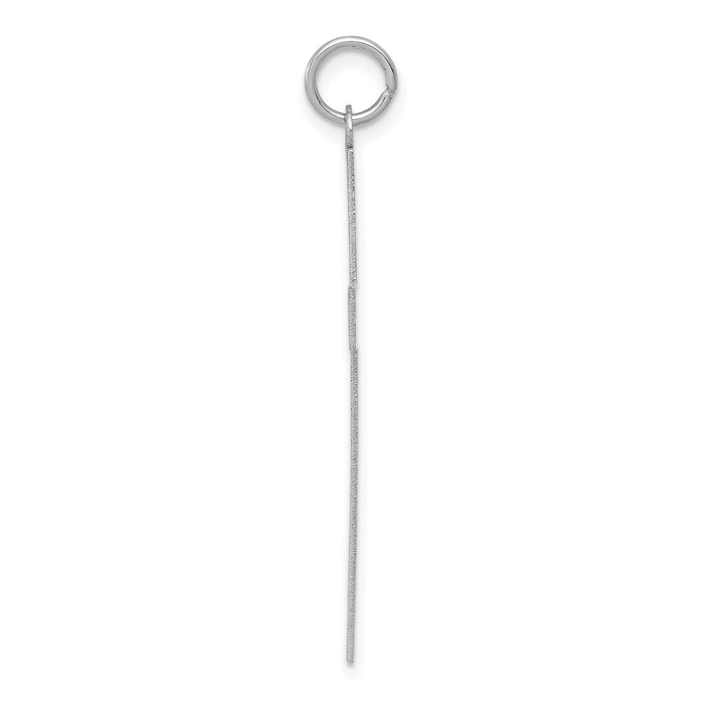 14k White Gold Laser Designed Crucifix CrossEngravable Charm Pendant Jewelry Gifts (Length 1.56" Width 0.86")