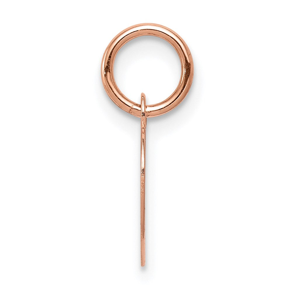 14K Rose Gold Plain .013 Gauge Heart Disc Engravable Charm Pendant Jewelry Gifts (Length 0.55" Width 0.35")