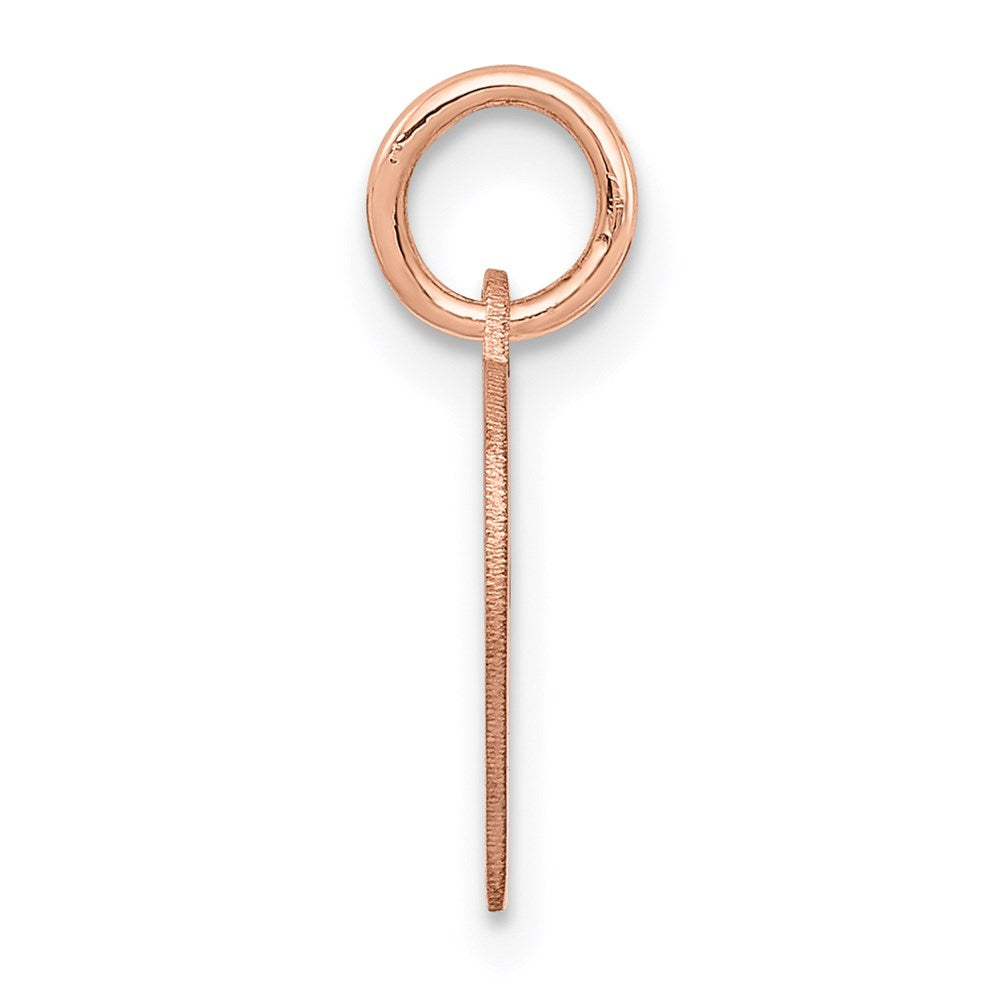 14K Rose Gold Heart Disc Engravable Charm Pendant Jewelry Gifts (Length 0.66" Width 0.47")