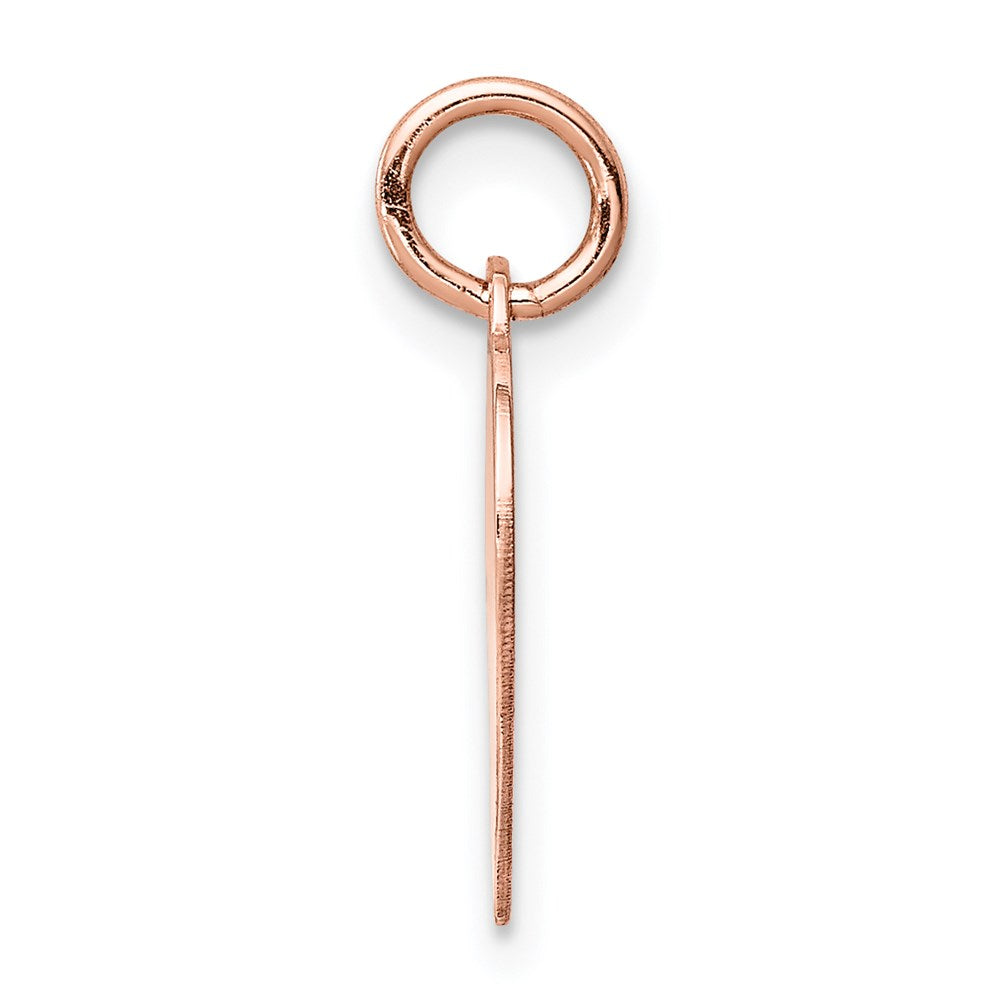 14K Rose Gold Heart Disc Engravable Charm Pendant Jewelry Gifts (Length 0.7" Width 0.55")