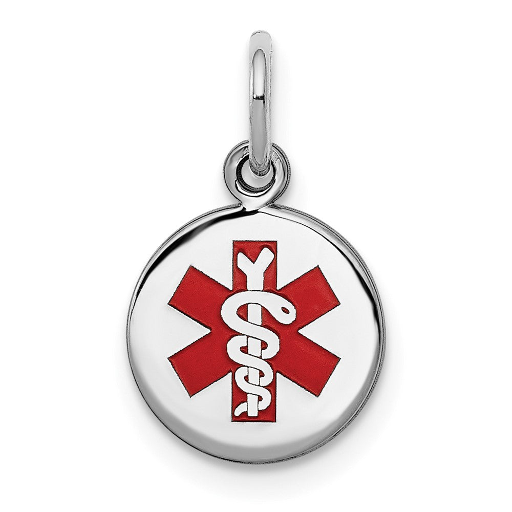 925 Sterling Silver Medical Engravable Charm Pendant Jewelry Gifts (Length 0.47" Width 0.38")