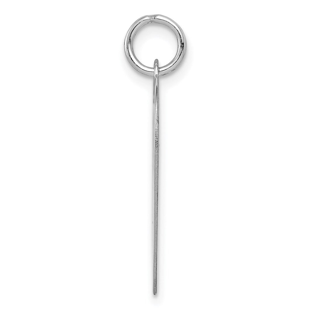 14k White Gold Plain .013 Gauge Heart Engravable Charm Pendant Jewelry Gifts (Length 1.05" Width 0.82")