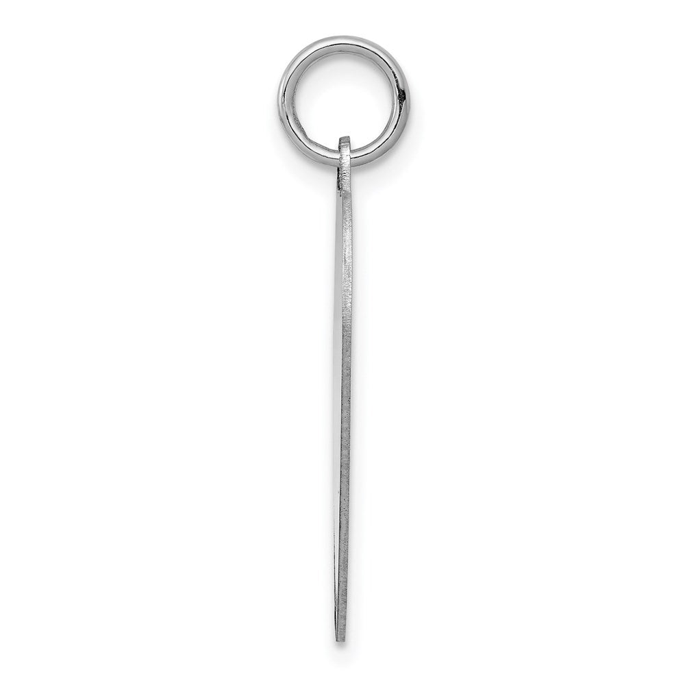 14k White Gold Plain .013 Gauge Heart Engravable Charm Pendant Jewelry Gifts (Length 1.05" Width 0.82")