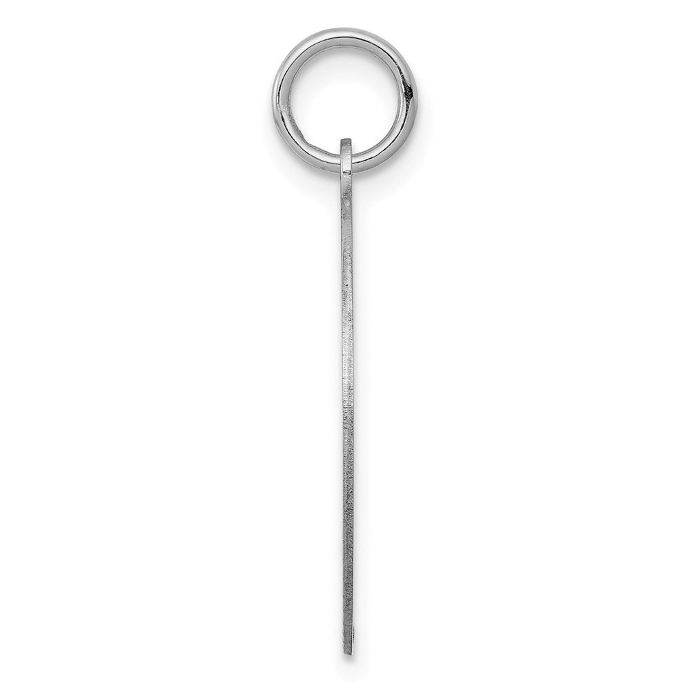 14k White Gold Etched Design .027 Gauge RoundEngravable Charm Pendant Jewelry Gifts (Length 0.98" Width 0.74")