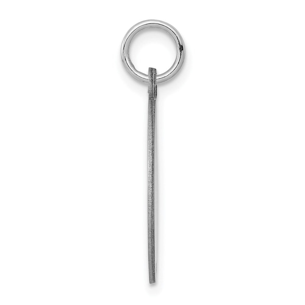 14k White Gold Plain .011 Gauge Round Disc Engravable Charm Pendant Jewelry Gifts (Length 0.98" Width 0.7")