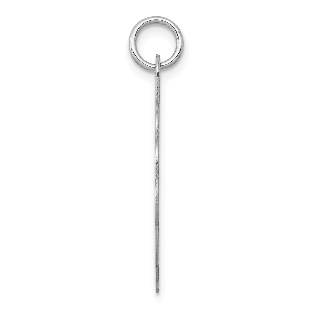 14k White Gold .011 Gauge Scalloped Disc Engravable Charm Pendant Jewelry Gifts (Length 1.13" Width 0.94")