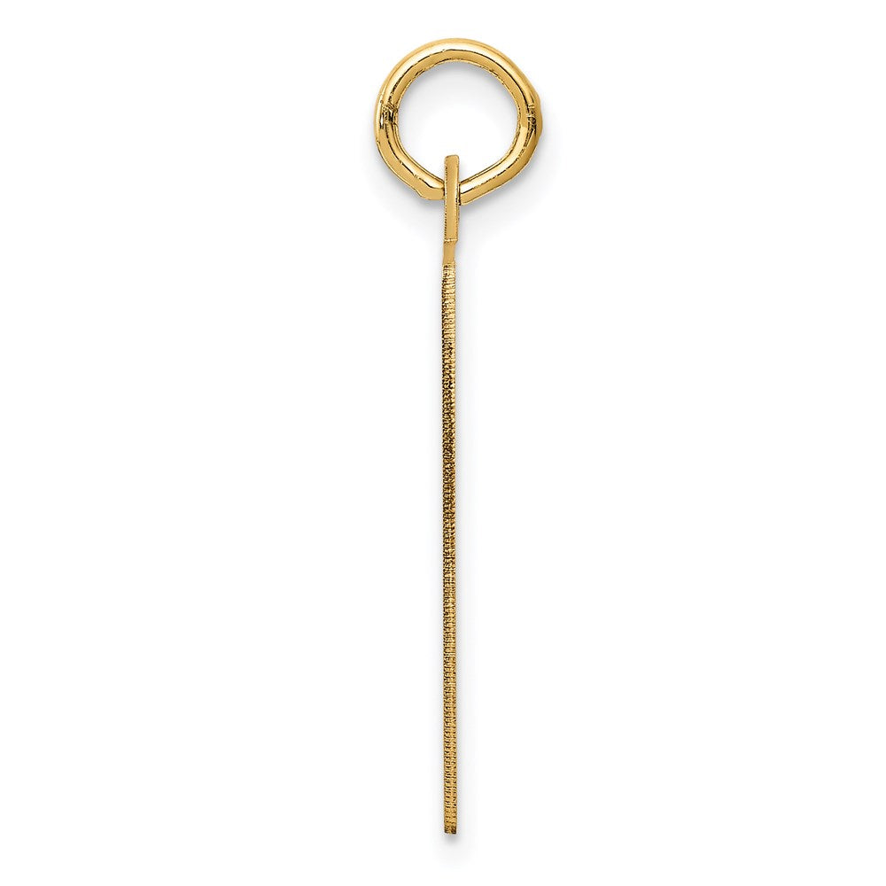 14k Yellow Gold Saturday the First Day CalendarEngravable Charm Pendant Jewelry Gifts (Length 1.01" Width 0.86")