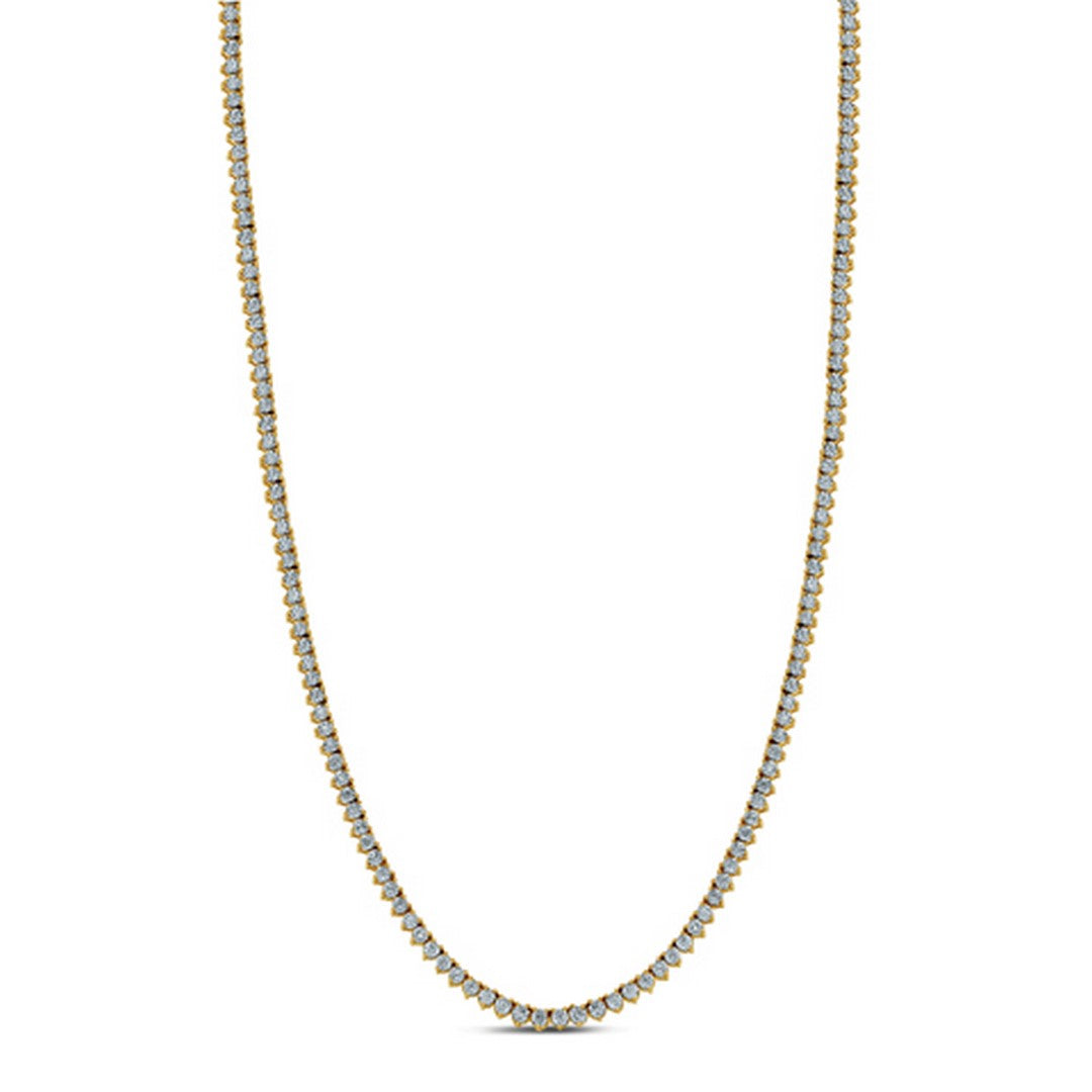10K Yellow Gold 2.31-2.45 Cttw Diamond Necklace "24Inch"