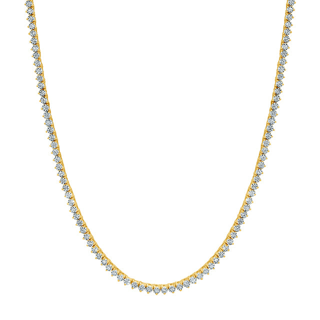 10K Yellow Gold 2.54-2.64 Cttw Diamond Necklace "26Inch"