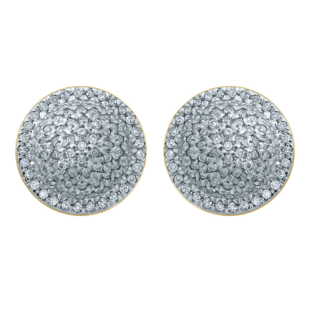 10K Yellow Gold 0.38- 0.42 Cttw Diamond Round Earring