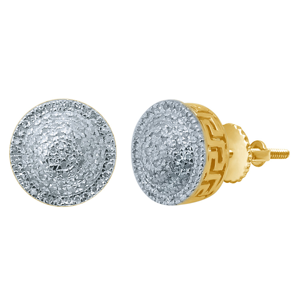 10K Yellow Gold 0.38- 0.42 Cttw Diamond Round Earring