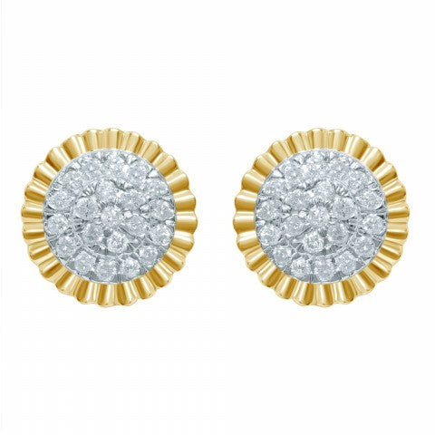 10K Yellow Gold 0.60-0.64 Cttw Diamond Earring