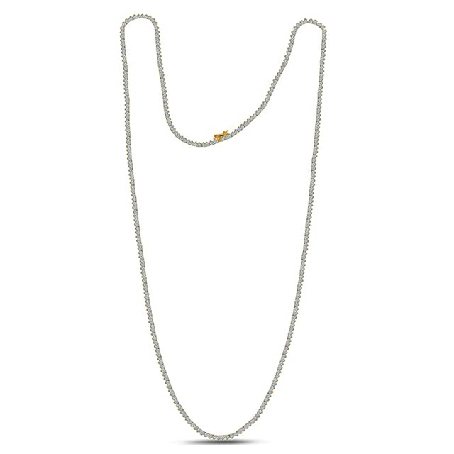 10K Yellow Gold 2.21-2.44 Cttw Diamond Necklace