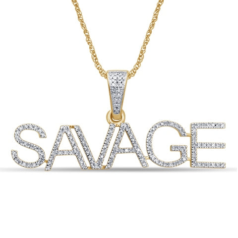 10K Yellow Gold 0.31- 0.37 Cttw Diamond  Savage Charm