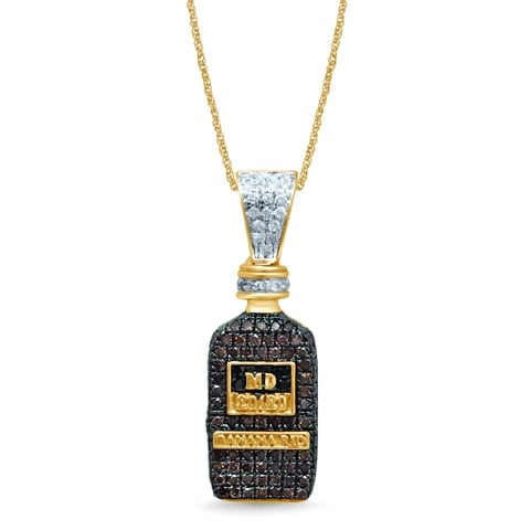 10K Yellow Gold 0.542 Cttw Diamond Assorted Charm