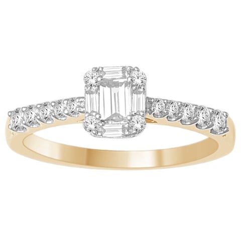 14K Yellow Gold 0.50 Cttw Diamond Ladies Ring