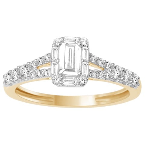 14K Yellow Gold 0.66 Cttw Diamond Ladies Ring