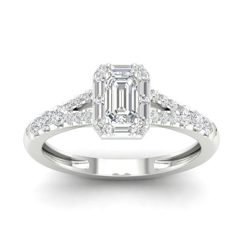 14K White Gold 0.66 Cttw Diamond Ladies Ring