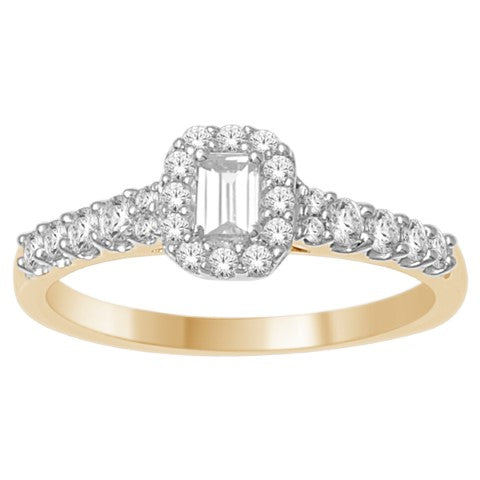 14K Yellow Gold 0.50 Cttw Diamond Ladies Ring