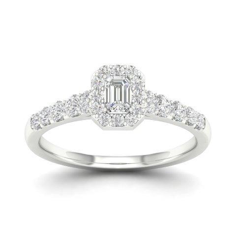 14K White Gold 0.50 Cttw Diamond Ladies Ring