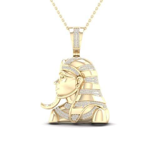 10K Yellow Gold 0.55 Cttw Diamond Pharaoh Charm