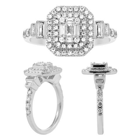 14K Yellow Or White Gold 0.95-1.00 Cttw Diamond Ladies Ring