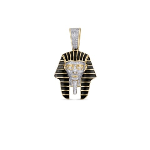 10K Yellow Gold 0.24- 0.27 Cttw Diamond Pharaoh Charm