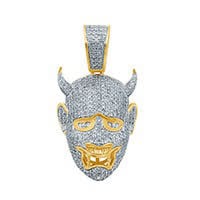 10K Yellow Gold 0.97 - 1.04 Cttw Diamond Devil Charm