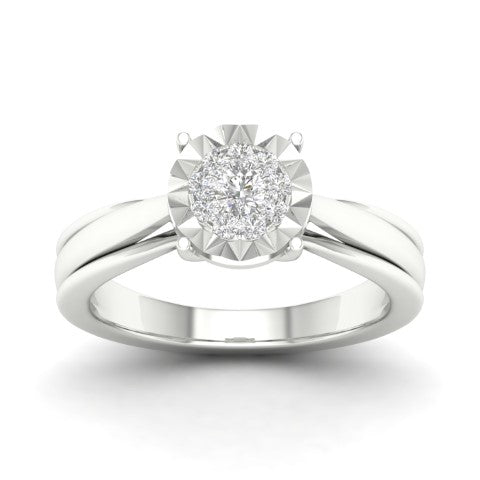 10K Yellow Or White Gold 0.20 Cttw Diamond Ladies Ring