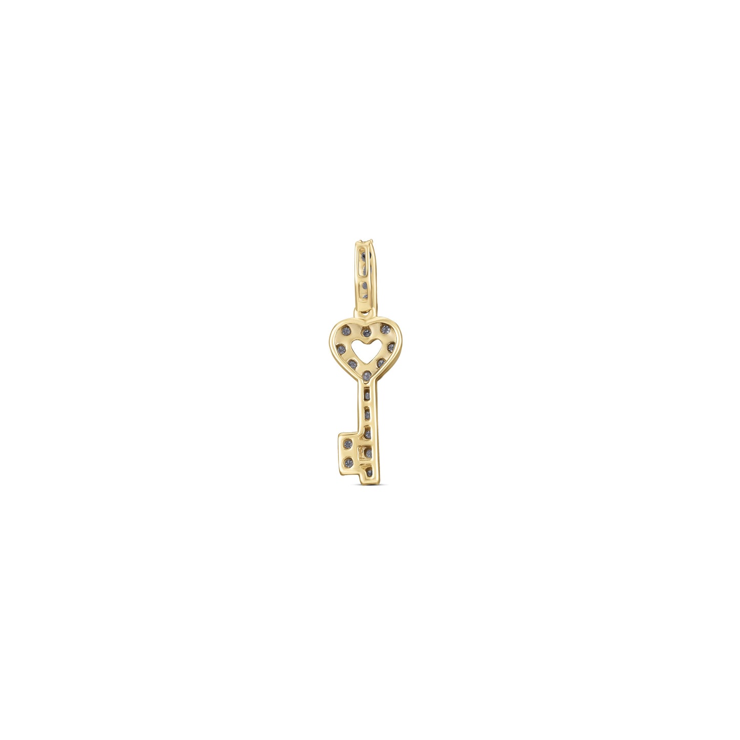 10K Yellow Gold 0.10-0.11 Cttw Diamond Key Charm