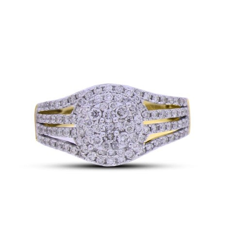 14K Yellow Or White Gold 0.82-0.84 Cttw Diamond Ladies Ring