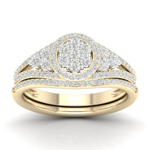 10K Yellow Gold 0.33 Cttw Diamond Ladies Ring