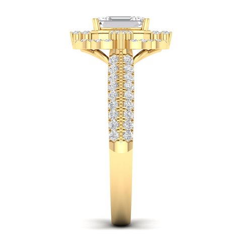 14K  Yellow Or White Gold 0.88 Cttw Diamond Ladies Ring