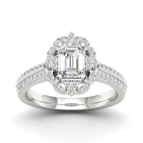 14K  Yellow Or White Gold 0.88 Cttw Diamond Ladies Ring