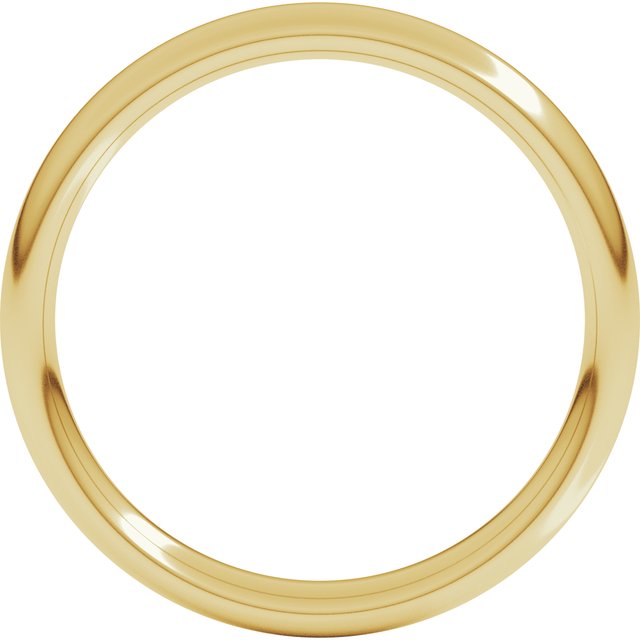 18K Yellow Or White Or Rose Gold Comfort-Fit Standard Weight European-Style Band