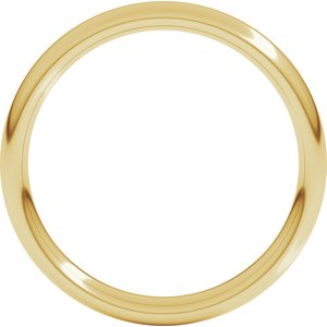 18K Yellow Or White Or Rose Gold Comfort-Fit European-Style Band