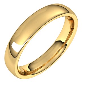 14K Yellow Or White Or Rose Gold Or Sterling Silver Or Platinum 4 mm Comfort-Fit Standard Weight European-Style Band