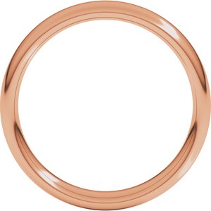 18K Yellow Or White Or Rose Gold Comfort-Fit European-Style Band