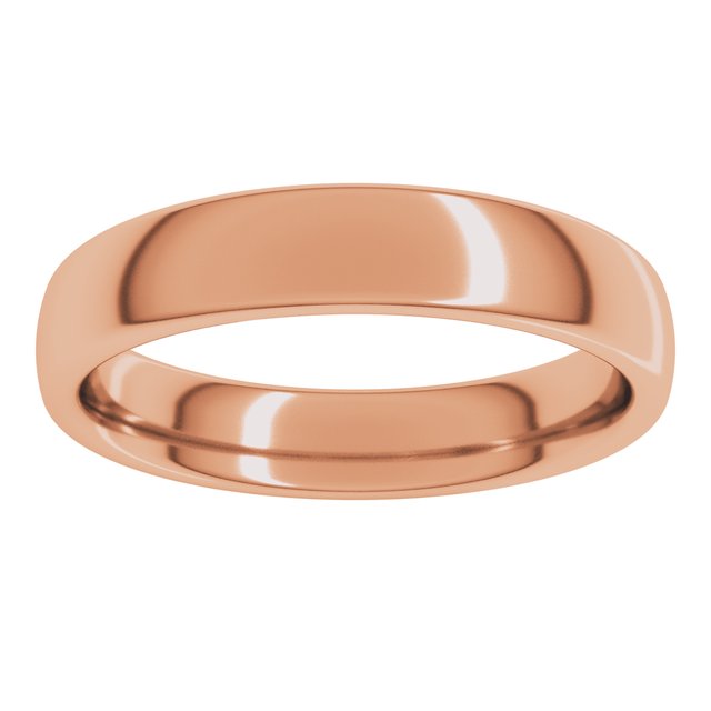 18K Yellow Or White Or Rose Gold Comfort-Fit Standard Weight European-Style Band