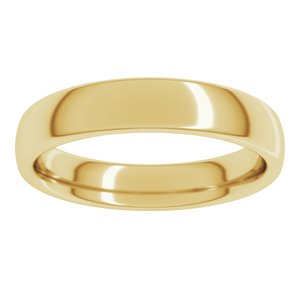 18K Yellow Or White Or Rose Gold Comfort-Fit European-Style Band
