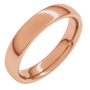 18K Yellow Or White Or Rose Gold Comfort-Fit European-Style Band