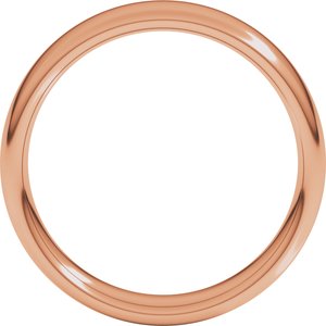 18K Yellow Or White Or Rose Gold Comfort-Fit European-Style Band