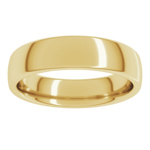 18K Yellow Or White Or Rose Gold Comfort-Fit European-Style Band