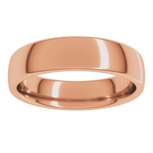 18K Yellow Or White Or Rose Gold Comfort-Fit European-Style Band