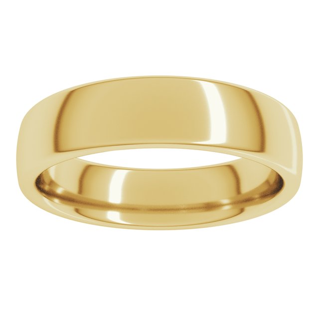 18K Yellow Or White Or Rose Gold Comfort-Fit Standard Weight European-Style Band