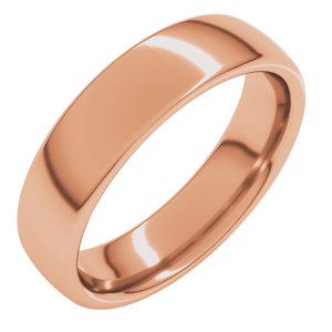 10K Yellow Or White Or Rose Gold 5 mm Comfort-Fit Standard Weight European-Style Band Size 10.5